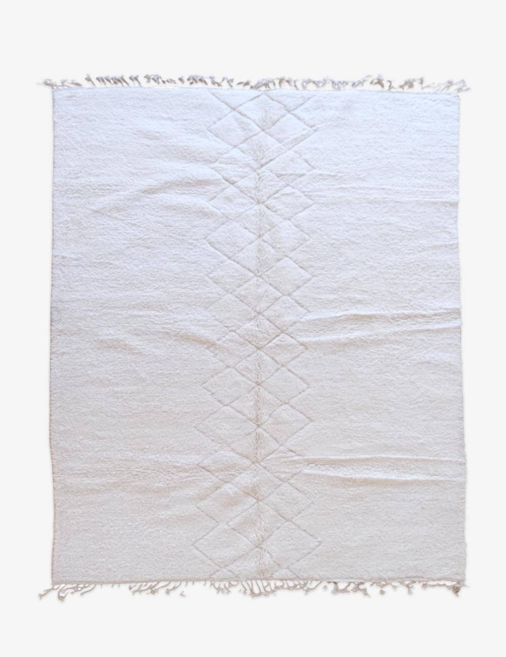 Tapis Blanc Beni Ouarain - 339 x 250 cm