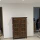Tuscan baroque storage cabinet with 2 carved doors.