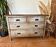 Antique commode patinated in blue-grey Tuscany.
