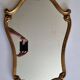 Vintage rocaille style mirror in stucco and wood 80 cm