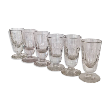 serie de 6 verres a pieds "bistrot"