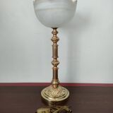 Lampe Corole néo-classique - Bronze, Pâte de verre - Années 1950/60