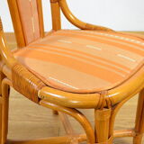 6 bamboo chairs & fabrics 1970-1980