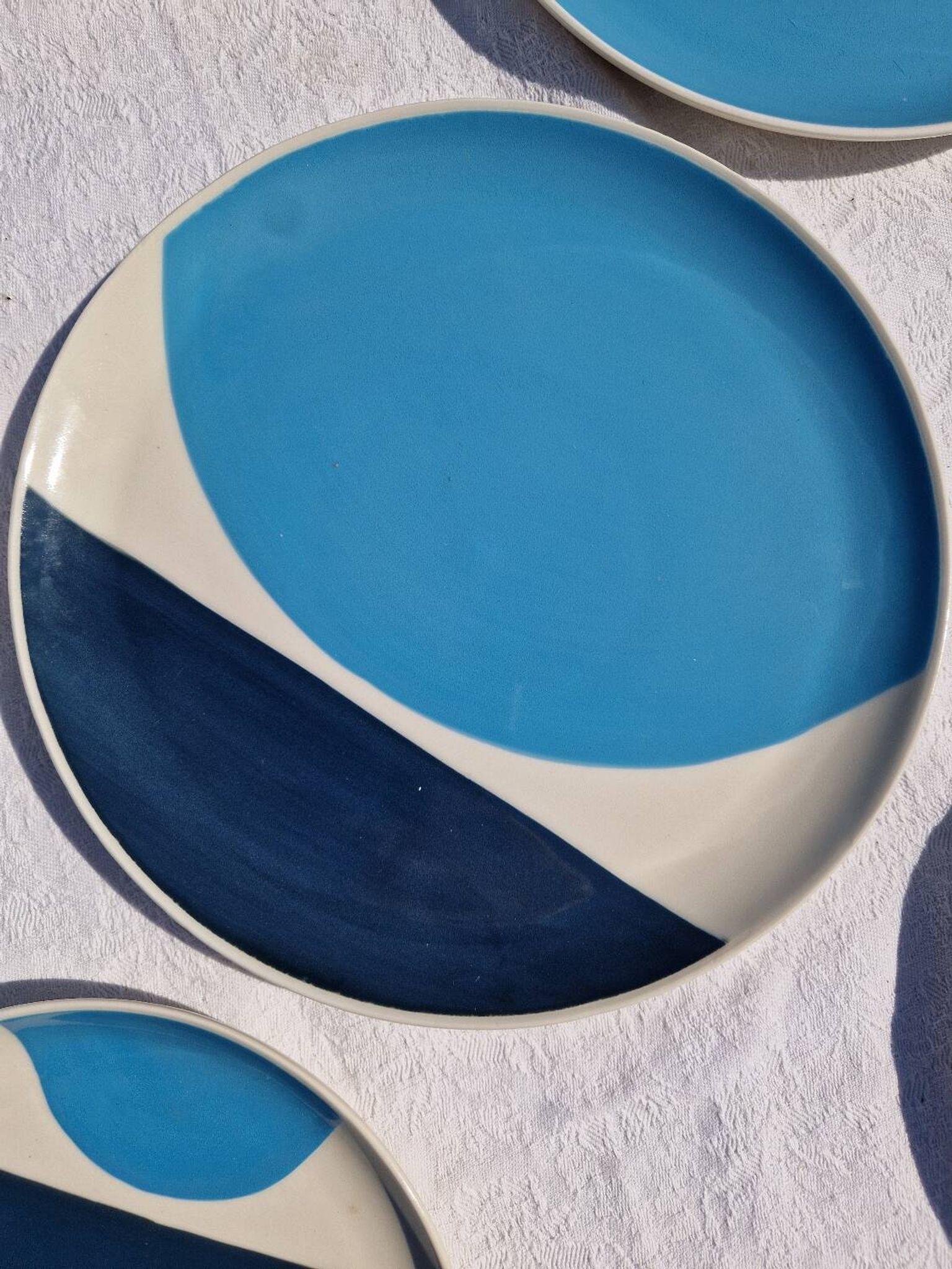 Set of 8 Plates and 2 Bowls Julie Goodwin Habitat Longitude Blue Stoneware Style