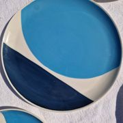 Set of 8 Plates and 2 Bowls Julie Goodwin Habitat Longitude Blue Stoneware Style
