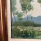 Oil on canvas Landscape with large trees, signed D. Qvyo