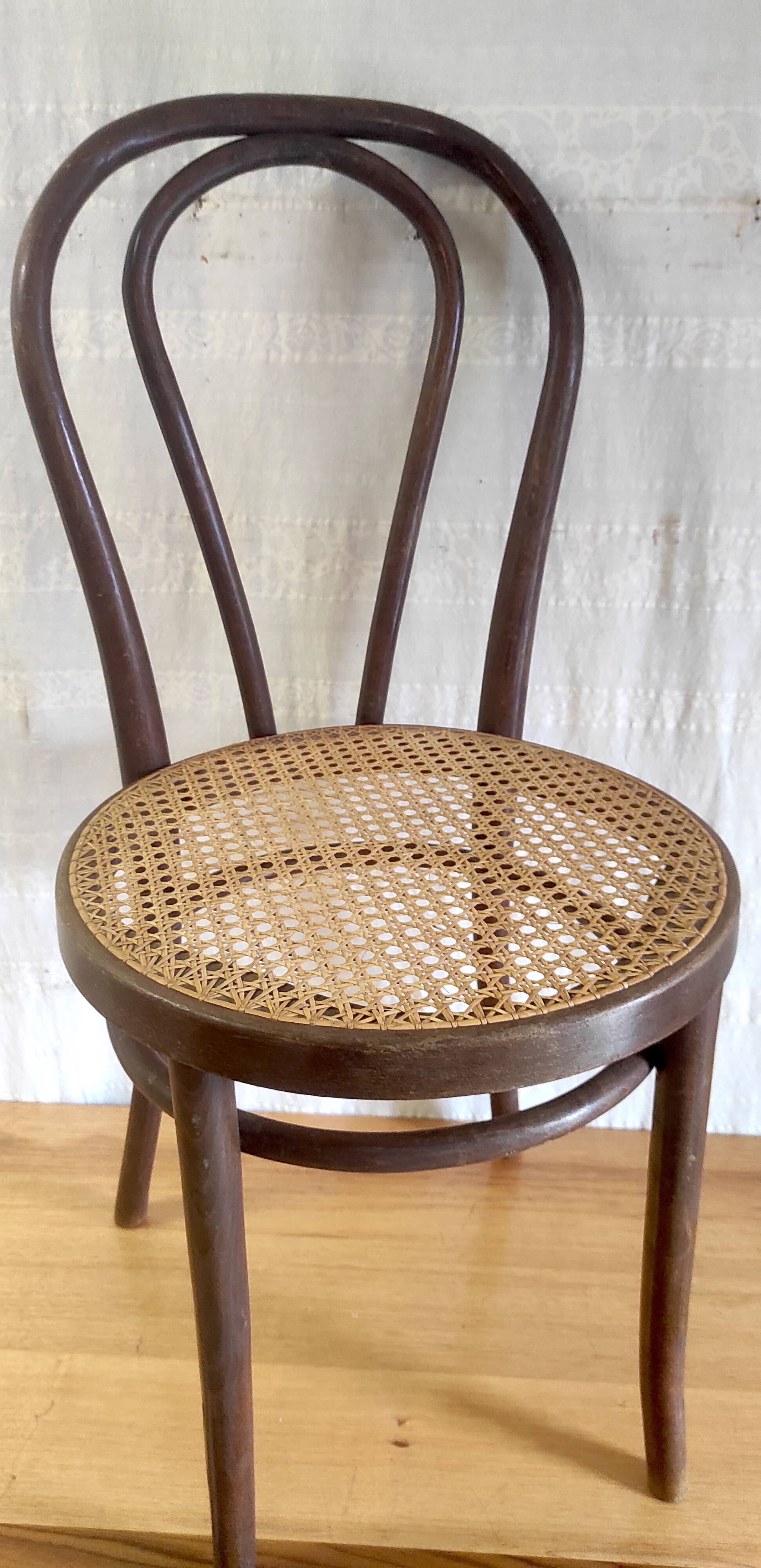 Bentwood and traditional cane chair - mid-20th century