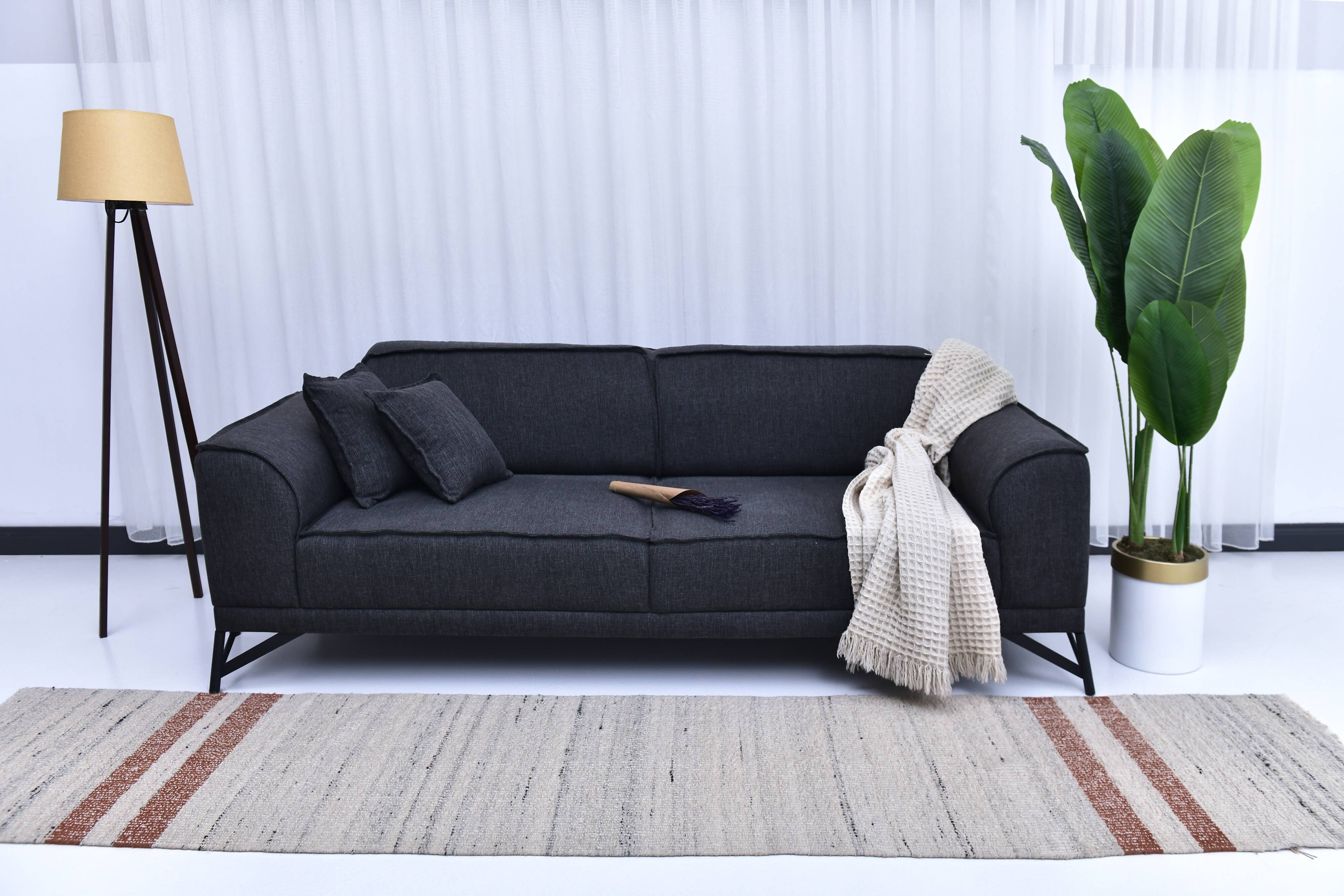 285x70 cm wool runner carpet, beige orange wool kilim carpet, vintage kilim