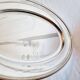 Oval silver metal tray Christofle Gallia Malmaison model