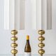 Pair of Swedish Mid-Century Brass Bobbin Table Lamps by Aneta, circa 1960