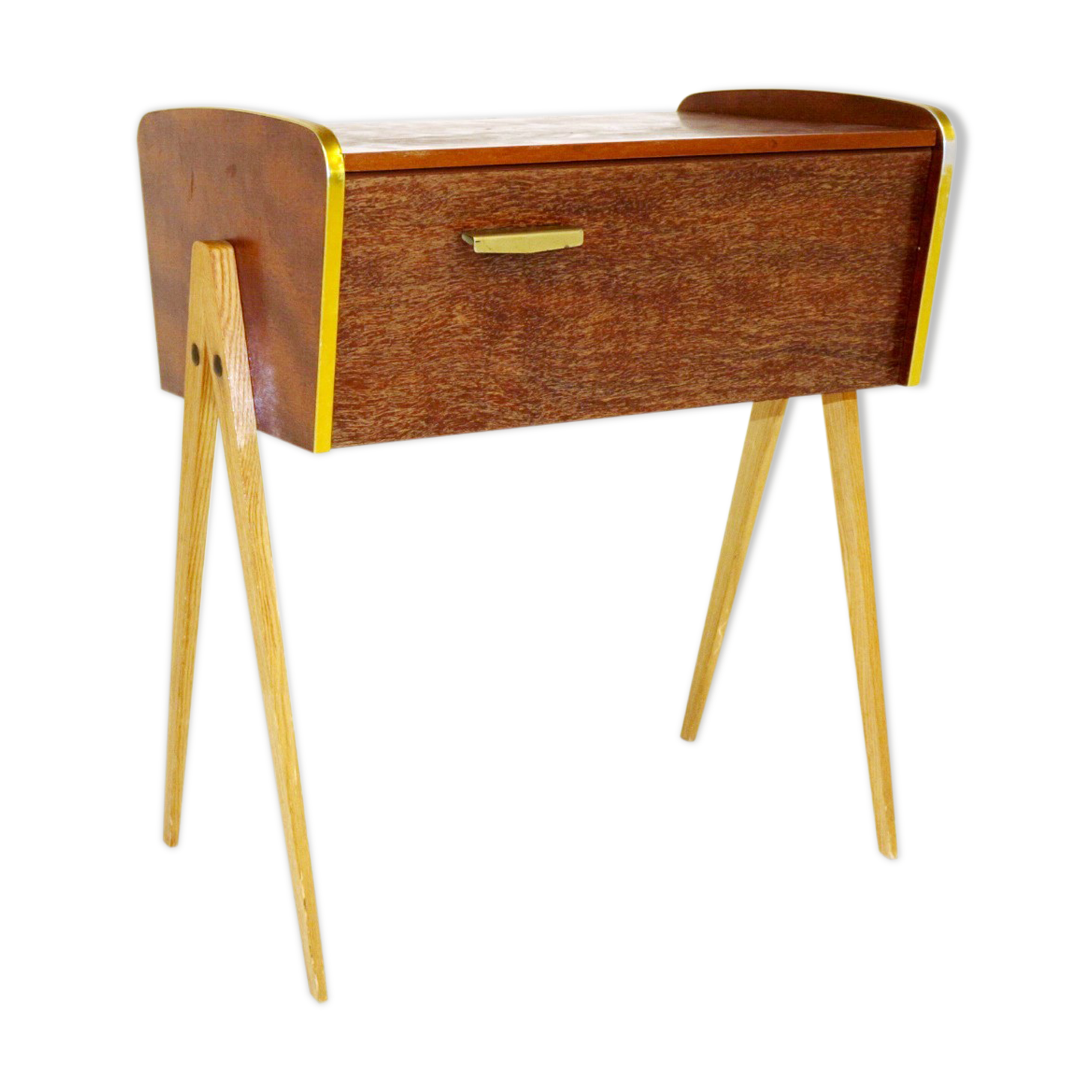 Rosewood and oak sewing bakste, Sweden, 1960