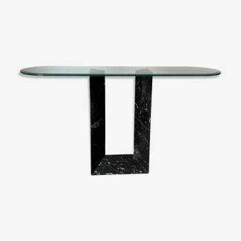 Vintage black marble console from Cattelan Italia