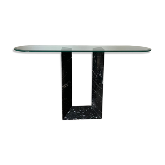 Console vintage en marbre noir de Cattelan Italia