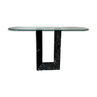 Vintage black marble console from Cattelan Italia