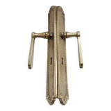 Pair of Louis XVI style beaded bronze door handles