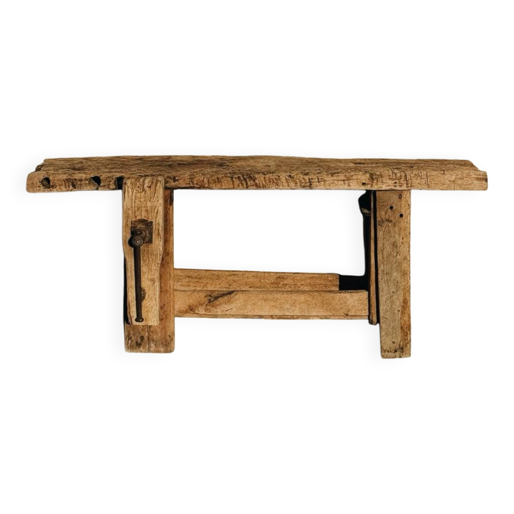 Solid wood carpenter's workbench