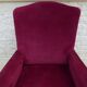 Blackened wooden bergère on wheels, Napoleon III period, upholstered in velvet.