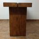 Brutalist console made of solid wood