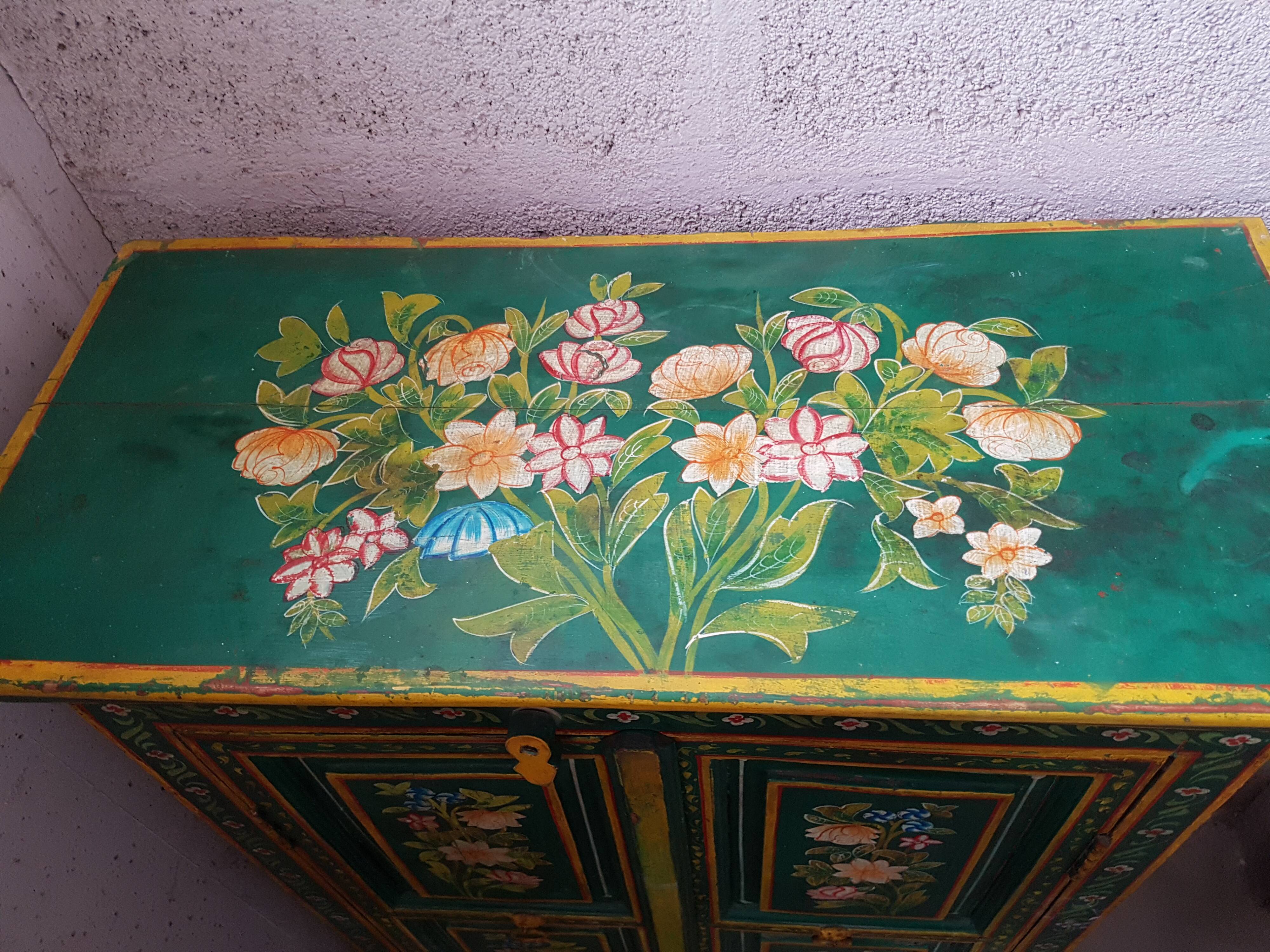 Indian painted cabinet