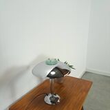 Lampe chromée avec détails en verre, lampe tafel