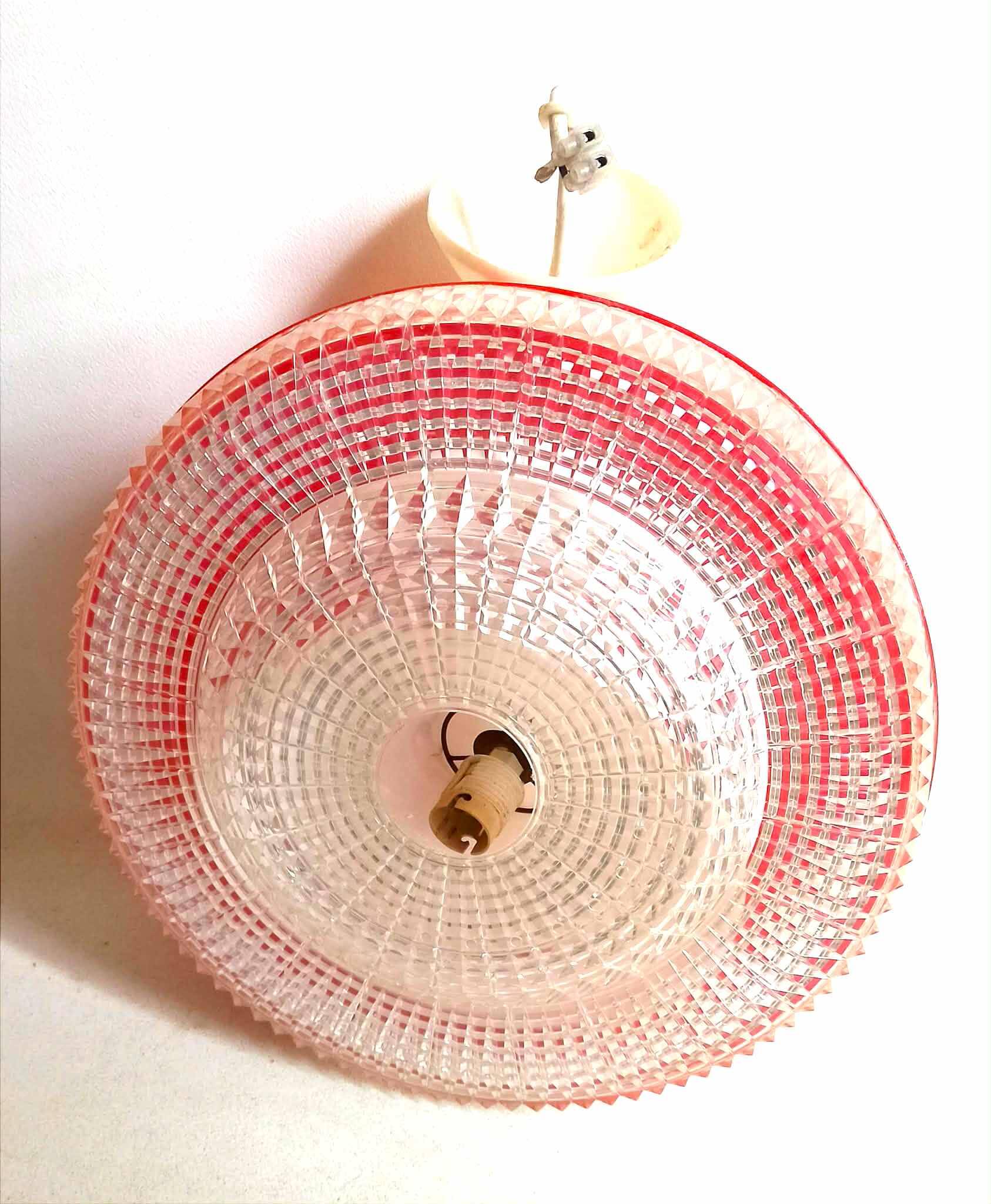 Red suspension Space Age 1970s Height 49 cm