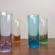 Coloured German shot glasses from the mid-century, 1960s, set of 6.