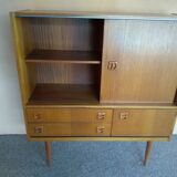 Scandinavian teak showcase storage cabinet 1960