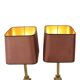 Pair of Mid Century Brass Table Lamps Boulanger Style 45cm