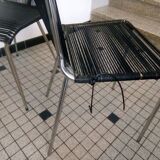 Set of black scoubidou chairs