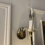 Pair of glass wall lamps
