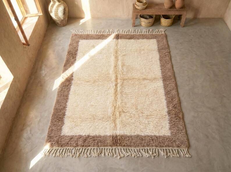 Handmade traditional Berber rug size 3/4 m