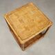Vintage coffee table in wicker and bamboo, Italy, 1970s-1980s.