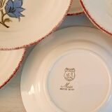 Hollow earthenware plates from Saint Amand Ceranord Vintage Maïté Model