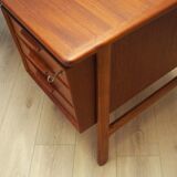 Teak desk, Danish design, 1970s, manufacture: Omann Jun
