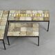 Three ceramic coffee tables by Les 2 Potiers, France, circa 1965