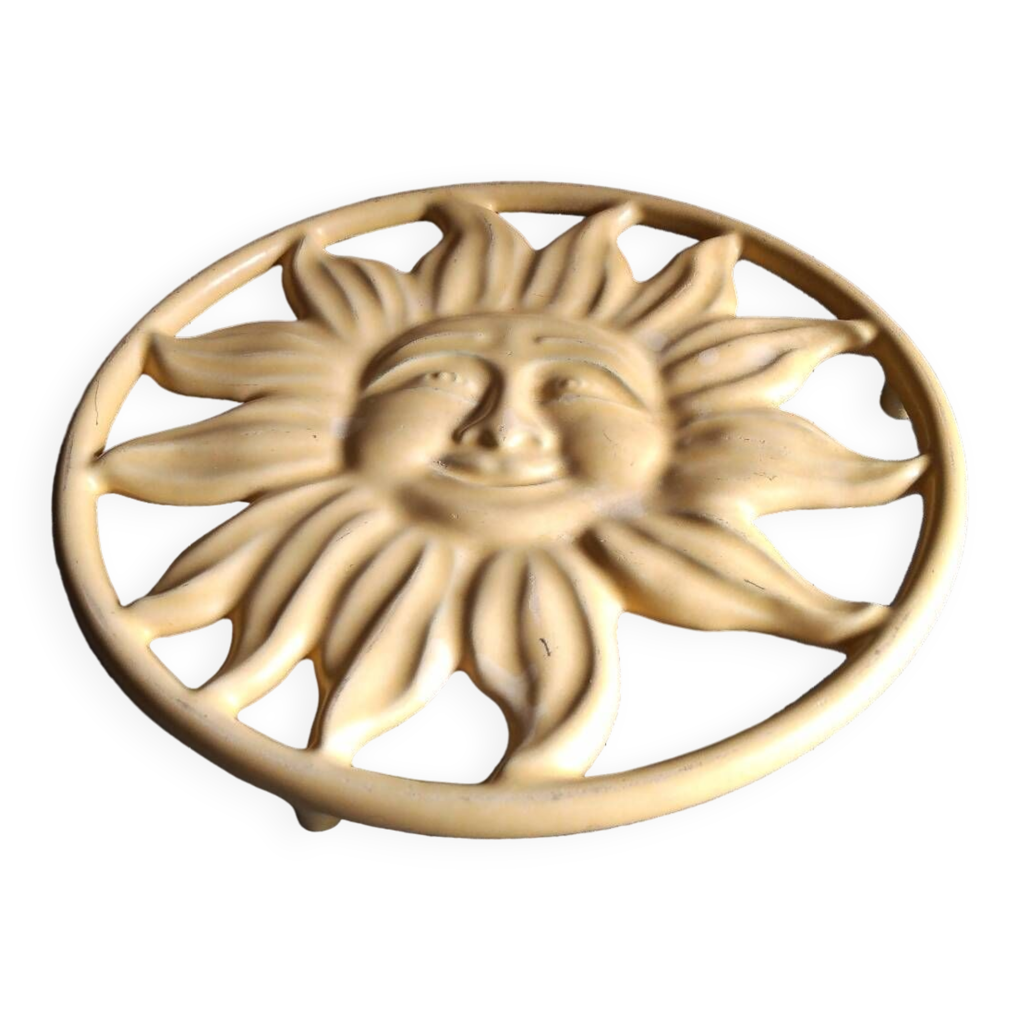 Cast iron sun trivet
