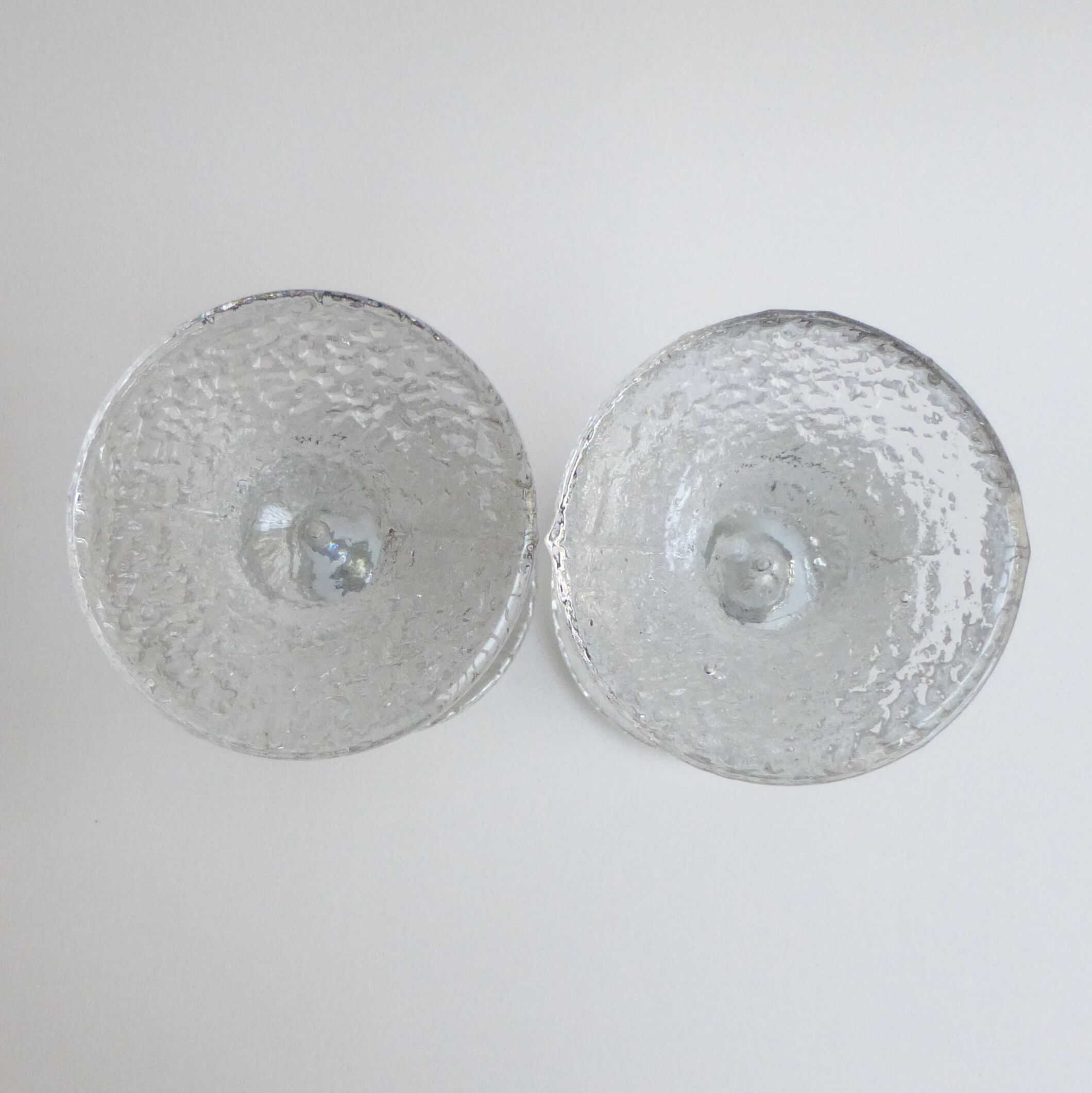 Timo Sarpaneva Iittala moulded glass candlesticks, 1960