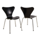 Pair of early 3107 "Syveren" Arne Jacobsen dining chairs, 1965