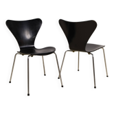 Pair of early 3107 "Syveren" Arne Jacobsen dining chairs, 1965