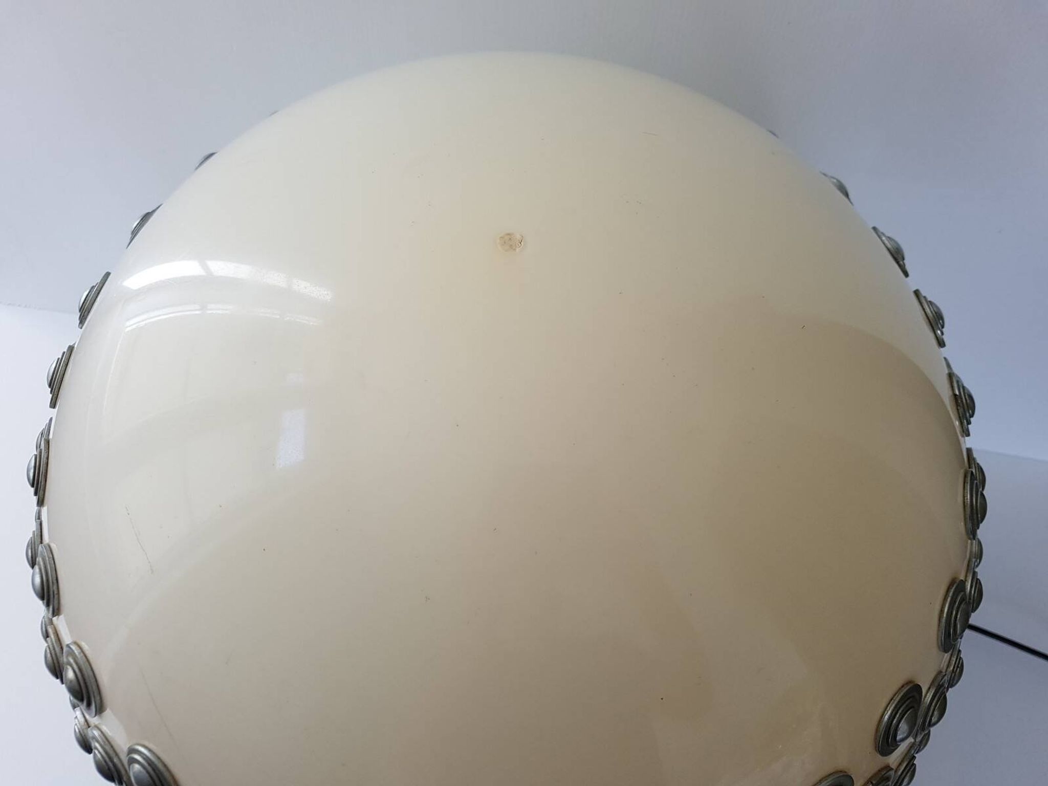 Exceptional plexiglas & plaster ball lamp house arlus 1970 space age 7