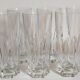 Six Art-Deco long drink glasses in crystal with cut sides