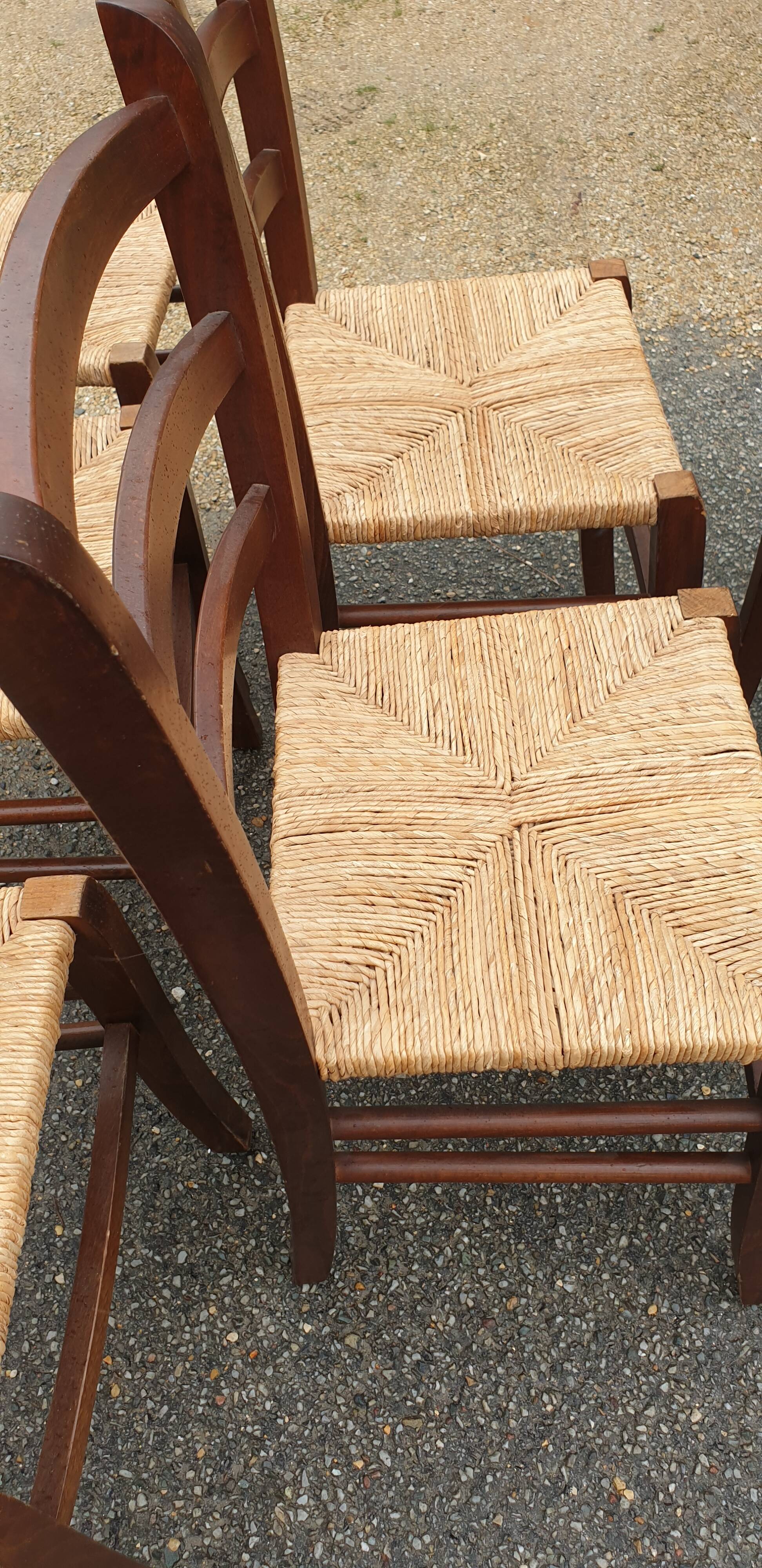 6 chaises Paillé rustique