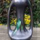 Soliflore vase in matt black ceramic 60s