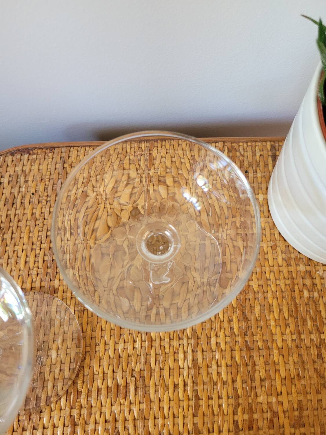 Set of 2 flat champagne glasses