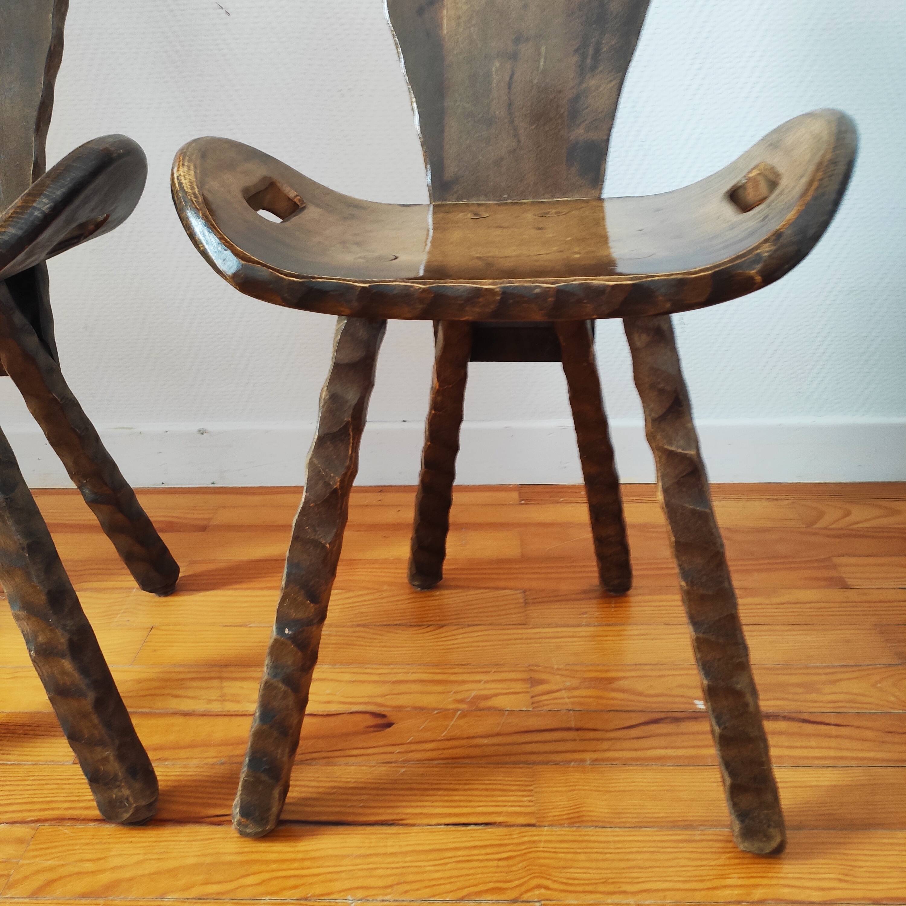 French brutalist vintage chairs from the 60s-70s.