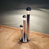 Large Space Age table lamp in chrome metal, Gaetano Sciolari, 1970.