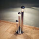 Large Space Age table lamp in chrome metal, Gaetano Sciolari, 1970.