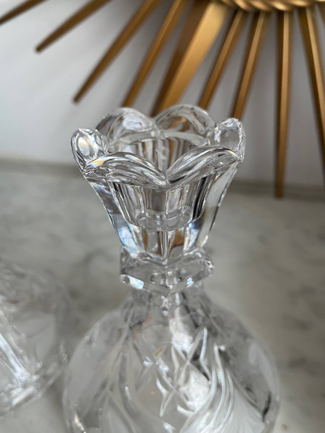 Paire de bougeoirs cristal