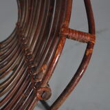 1950s Rare rattan chair by Rohé, Netherlands