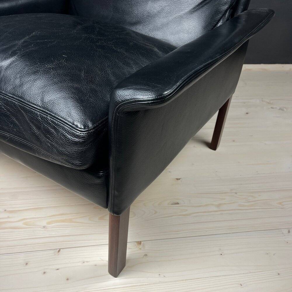Ensemble de fauteuil lounge et ottoman Mod. 500 attribué à Hans Olsen pour Vatne Møbler, Danemark, années 1960